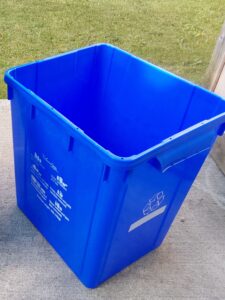 Blue Recycling Bin